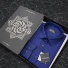 Men's Shirt MOD 013-025 Floranth Cobalt Blue