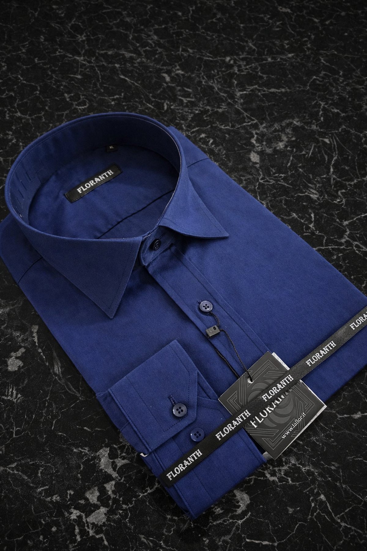 Men's Shirt MOD 013-025 Floranth Midnight Blue