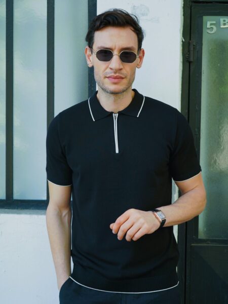 Polo uomo MOD 008-025 Floranth Nero