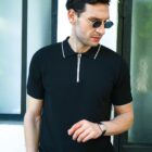 Polo uomo MOD 008-025 Floranth Nero