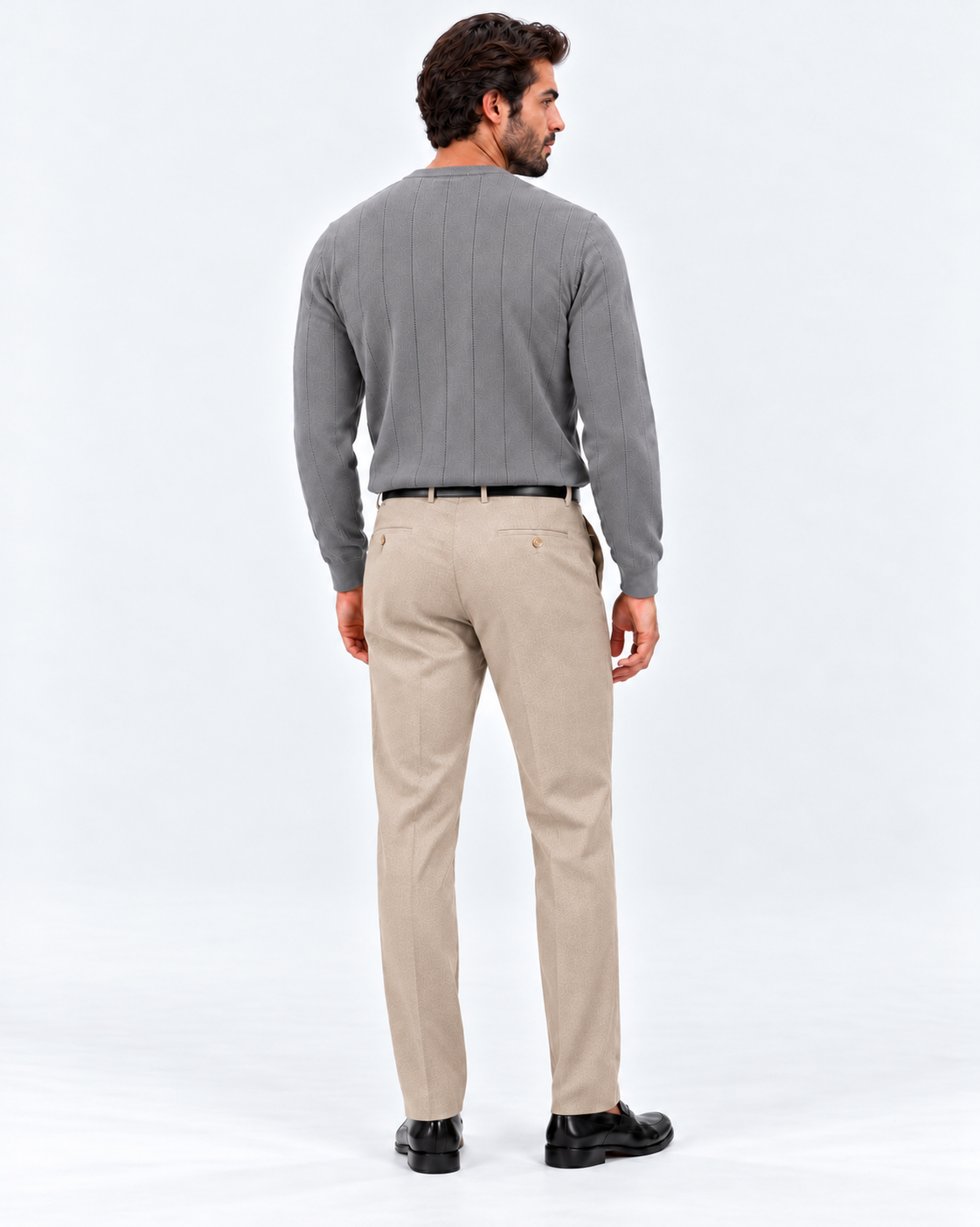 Floranth Essential Fine-Rib Knit Sweater MOD 004-025 – Grey, back