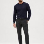 Floranth Essential Fine-Rib Knit Sweater MOD 004-025 – Navy, front